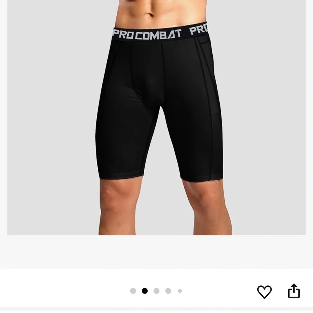 Black and White Compression Shorts